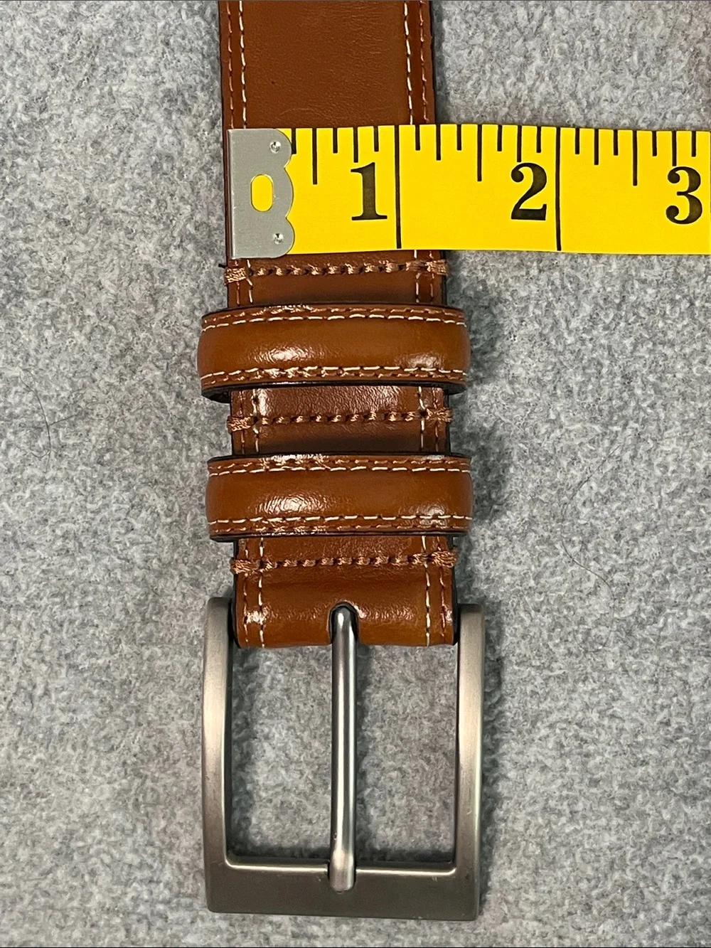 Joseph Abboud Brown Leather Belt Mens 40 Italy